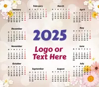 Flowers Rectangle Mouse Pad Calendar