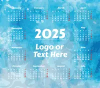 Ocean Blue Rectangle Calendar Mouse Pad