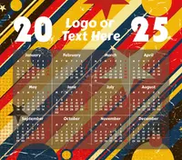 Vintage Retro Rectangle Mouse Pad Calendar